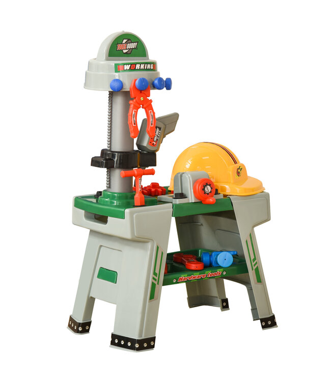 HOMdotCOM Kinderwerkbank speelgoed met 37 onderdelen van 3 tot 6 jaar 44 cm x 26 cm x 71 cm
