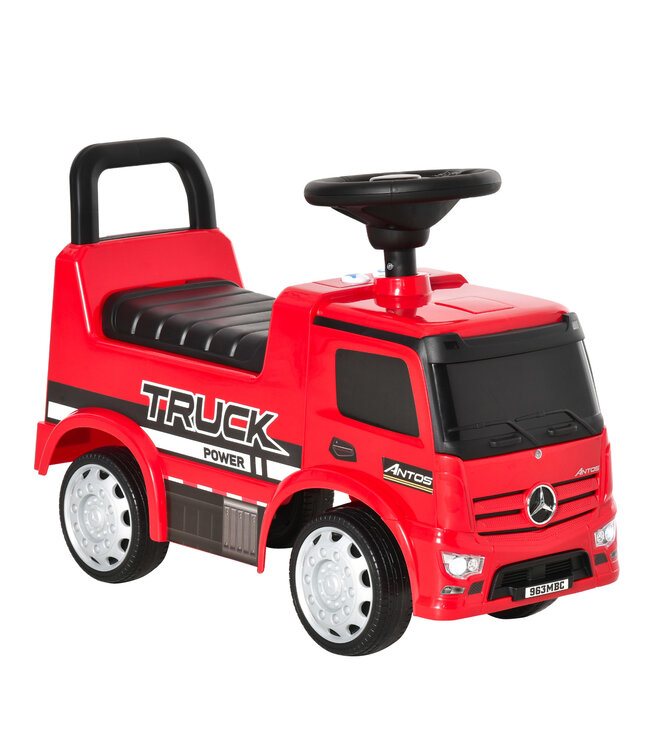 HOMdotCOM HOMdotCOM Loopauto kinderauto kinderwagen gelicentieerd door Mercedes wit + zwart