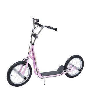 HOMdotCOM HOMdotCOM Kinderstep step scooter stadsstep kinderscooter step voor kinderen kickboard 16" roze