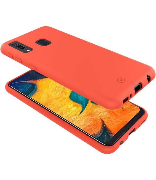 Celly hoesje geschikt voor Samsung Galaxy A40 - TPU Back Cover - Oranje