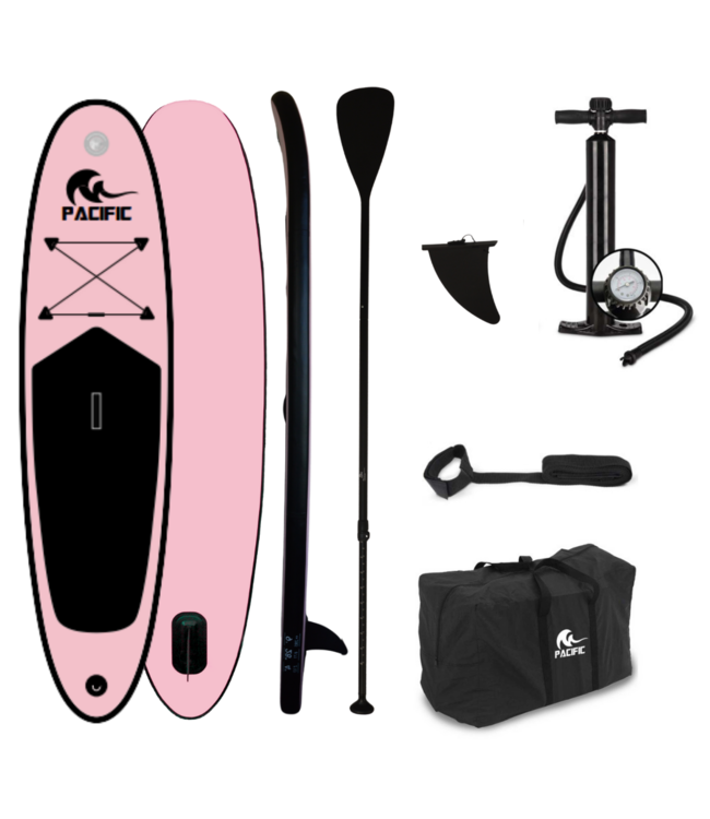 Pacific Pacific Special Edition Sup Board - Extra Stevig - 285 cm - 6 Delig - Opblaasbaar - Tot 100 kg - Roze