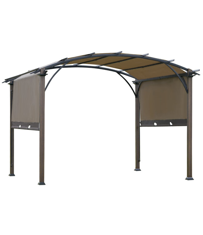 Sunny Paviljoen pergola met verstelbaar stoffen dak uv +50 waterbestendig textileen staal