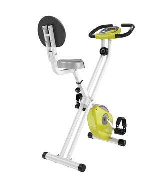 HOMdotCOM HOMdotCOM Hometrainer fietstrainer met magnetische weerstand met 8 niveaus staal geel