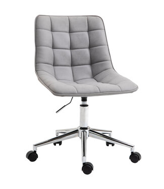 Vinsetto Vinsetto Bureaustoel kantoorstoel in hoogte verstelbaar 360° draaibaar microfiber lichtgrijs