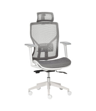 Vinsetto Vinsetto Bureaustoel In hoogte verstelbare bureaustoel met 3D-armleuning 3 niveaus mesh grijs