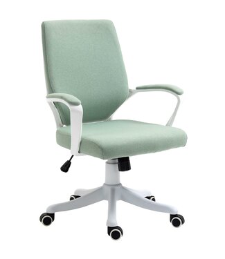 Vinsetto Vinsetto Kantoorstoel draaistoel in hoogte verstelbaar dikke bekleding polyester groen + wit