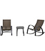 Sunny Sunny Rotan schommelstoel bistroset 3-delig aluminium UV-bescherming terras bruin