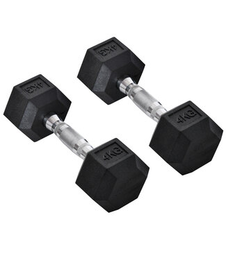 HOMdotCOM HOMdotCOM Zeskantige dumbbells set van 2 x 4kg