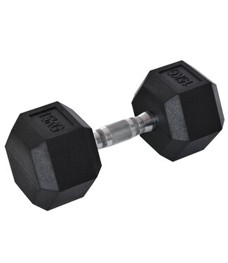 HOMdotCOM HOMdotCOM Zeskantige dumbbells set van 1 x 15kg