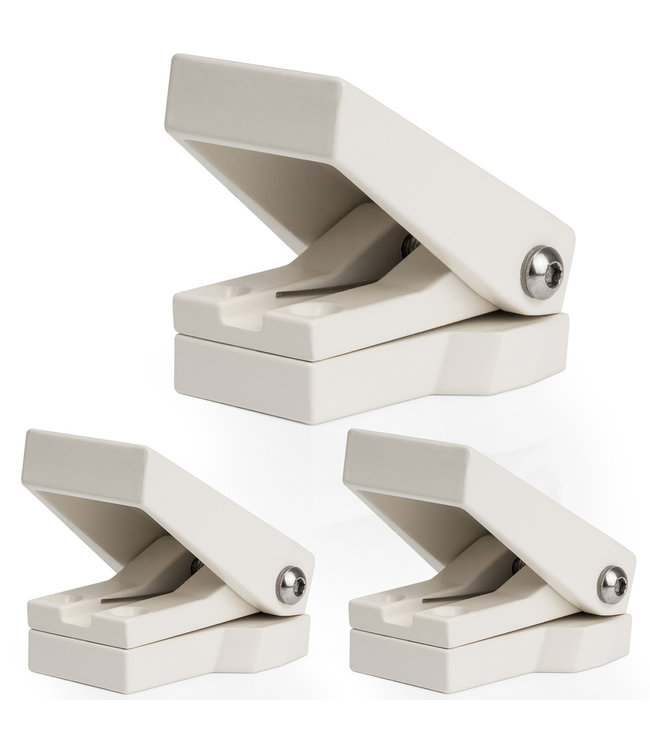 Deuba Raamslot Set van 3 Wit Aluminium Staal 10x7,5x4 cm