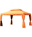 Sunny Sunny Luxe paviljoen alu oranje met dubbel dak 2,9 x 3,9 x 2,8 m