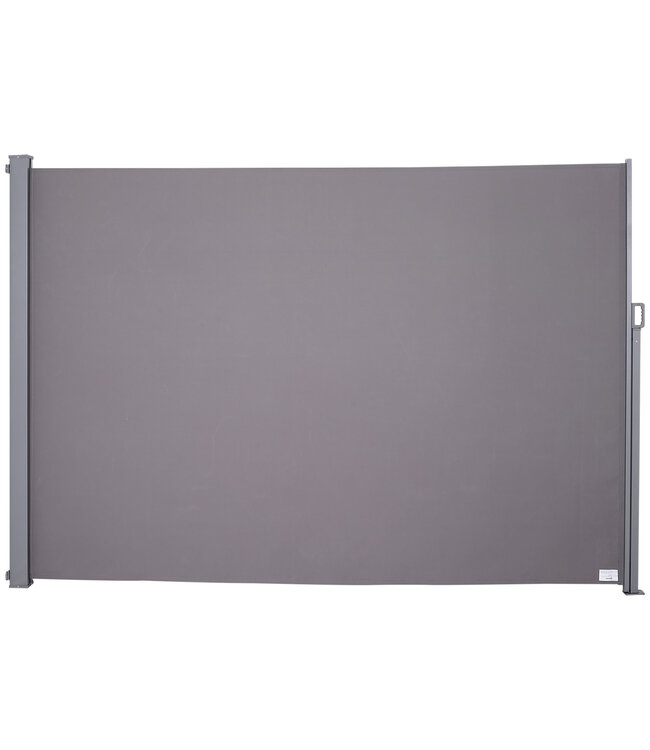 Sunny Zijzonwering privacyscherm zonwering zijrolgordijn polyester grijs 300 x 200 cm