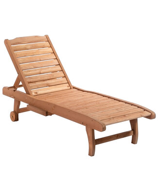 Sunny Sunny Ligstoel mobiel tuinligstoel ligstoel strandligstoel dennenhout bruin-rood