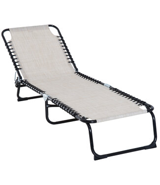 Sunny Sunny ligstoel opklapbare rugleuning met 4 niveaus 197 cm x 58 cm x 76 cm