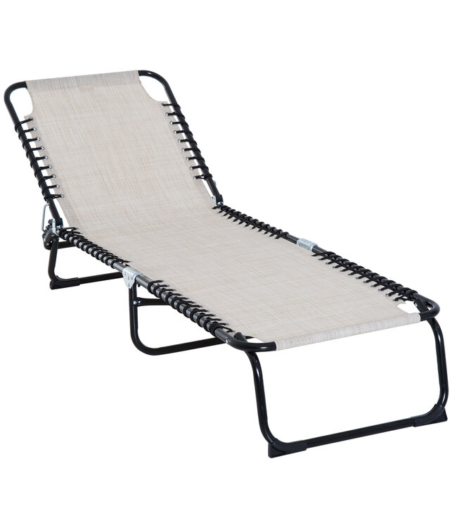Sunny ligstoel opklapbare rugleuning met 4 niveaus 197 cm x 58 cm x 76 cm
