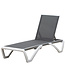 Sunny Sunny Ligstoel aluminium ligstoel stoffen ligbed relax ligstoel 5-voudig verstelbaar Texteline