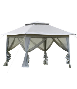 Sunny Sunny partytent opvouwbare tent pop-up tent incl. tas op wielen staal + oxford + mesh grijs