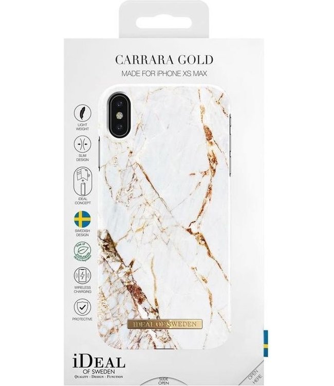 Ideal of Sweden Fashion Back Case Carrara Gold voor iPhone Xs Max