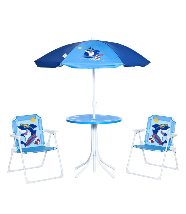 Sunny Kindercampingstoel, tuinmeubelen, biertentset, campingtafel, picknicktafel, kinderbank, sets, UV-bescherming, Stitz, zitset, tuinparasol, kinderzitset voor de Amazone, kinderzitset, kindermeubels met paraplupatroon