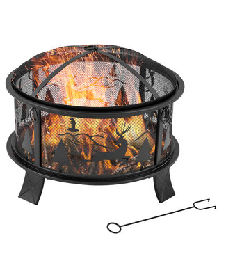 Sunny Sunny Vuurschalen grill gas diameter driepoot grillrooster grote vuurkorven opvouwbaar opvouwbaar glas fennek roestvrij staal in brand rookvrije grillring grote binnenketel dijbeen steen vonkenbescherming vuurton hoog vuur modern rechthoekig mini mobiel r