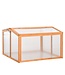 Sunny Sunny Cold frame kas kas koud frame boxplant bed met deksel van hout en polycarbonaat weerbestendig oranje 90 x 80 x 58 cm