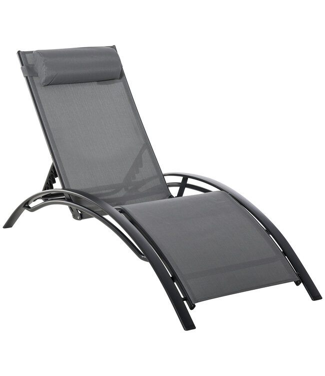 Sunny Ligstoel stoel sofa lounge zonnebaden inklapbaar aluminium ergonomisch tuinstoel relaxen relax zwembad bekleding stoel met hoge rugleuning zwemmen zomer slapen camping comfortabel ligbank voor buiten rust ontspanning ontspannen bekleed