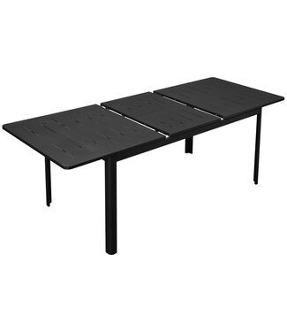 Sunny Sunny Uitschuifbare balkontafel 180-240 cm terrastafel uitschuifbare eettafel buiten aluminium zwart