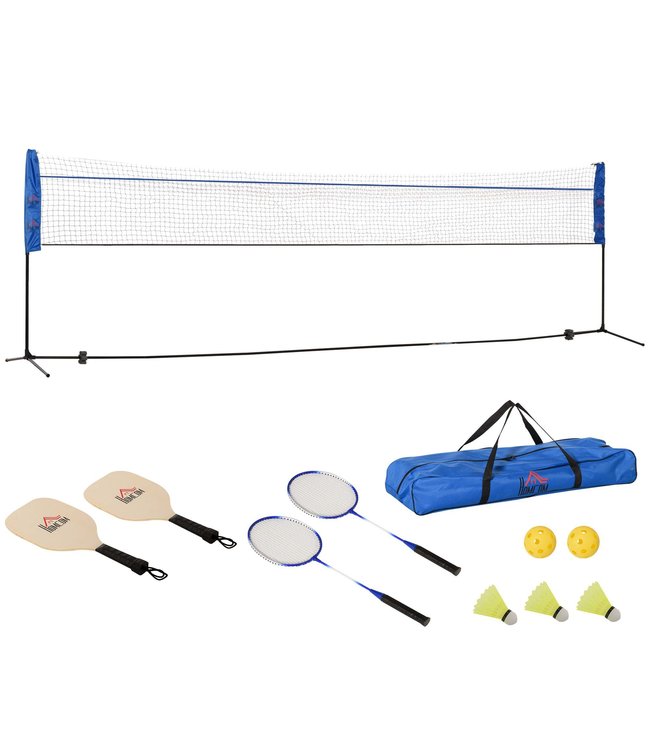 HOMdotCOM Badmintonnet - incl. draagtas - 510 x 102 x 155 cm