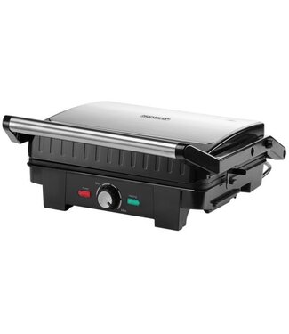 Monzana Contactgrill XXL 2200W 34x33,5x13cm zwart roestvrij staal