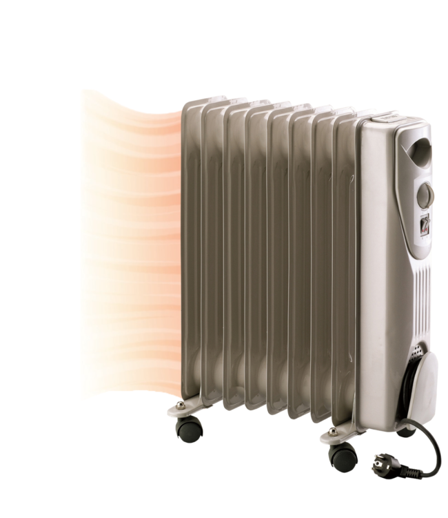 Plein Air Elektrische Olieradiator ERC2-2009 - 9 verwarmingselementen - 2000 W – tot 20 m² - Regelbare kamerthermostaat