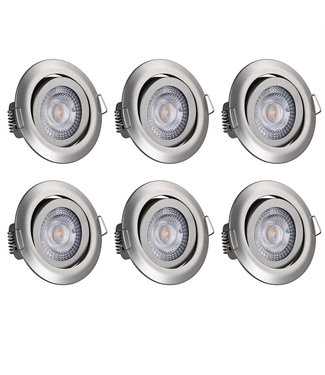 Monzana Monzana LED-lampjes Krog 6-delige set nikkel