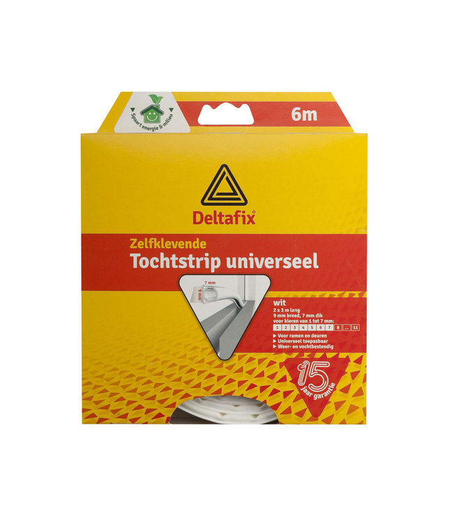 Deltafix Tochtstrip O-Profiel Siliconen -Wit - 1-7mm - 2 X 3mtr