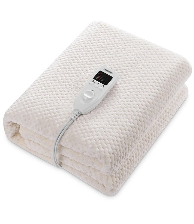 Monzana Warmte Deken - Opwarmbare Fleece Deken - Elektrische fleece deken 150x80cm - 60W - incl. timer