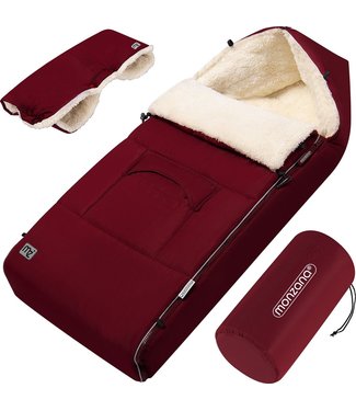 Monzana Monzana - Baby Voetenzak – MET Ritssluiting - Wasbaar - 90 x 60 cm - Bordeaux