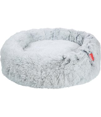 Snoozle Snoozle Donut Hondenmand - Zacht en Luxe Hondenkussen - Wasbaar - Fluffy - Hondenmanden - 100cm - XXL - Wolf Grey