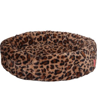 Snoozle Snoozle Donut Hondenmand en Kattenmand - Superzacht en Luxe - Wasbaar - Fluffy - Hondenkussen - 50cm - Panter