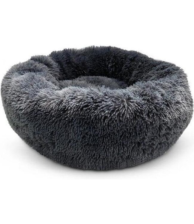 Snoozle Kattenmand - Zacht en Luxe Poezenmand - Kattenmandje rond - Wasbaar - 100cm - XXL - Grijs