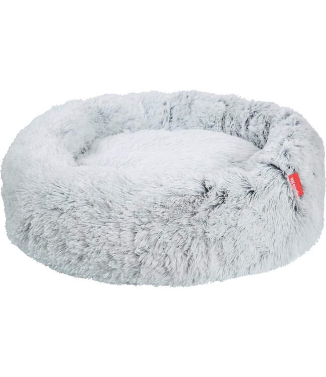 Snoozle Donut Hondenmand - Zacht en Luxe Hondenkussen - Wasbaar - Fluffy - Hondenmanden - 80cm - Wolf Grey