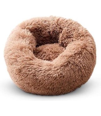 Snoozle Snoozle Kattenmand - Zacht en Luxe Poezenmand - Kattenmandje rond - Wasbaar - 70cm - Dark Coffee