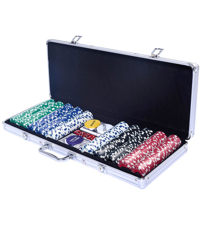 Coast Coast Pokerset Poker Case + Doek + 2 Poker Decks - Aluminium