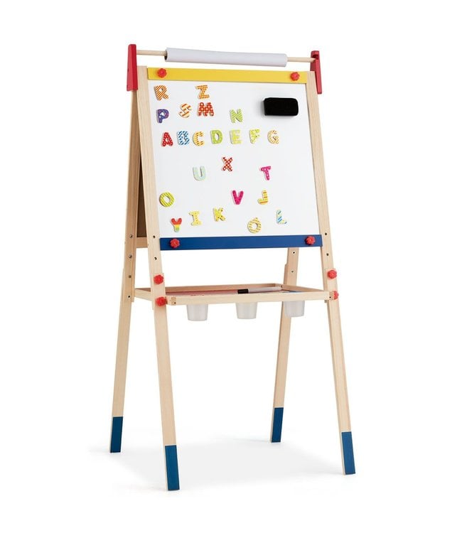 Coast 3-in-1 Schilderbord Voor Kinderen Dubbelzijdig Whiteboard & Krijtbord - 60 x 55 x 112,5-124,5 cm