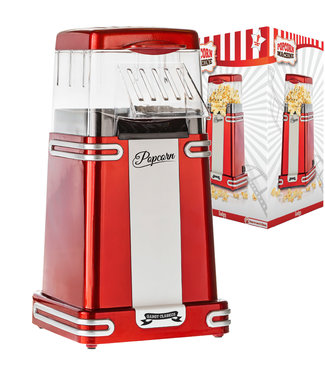 Gadgy Gadgy Popcorn Machine Retro - Hete lucht Popcorn Maker - 26,5 x 14 cm.