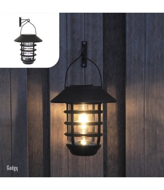 Gadgy Gadgy Solar Tafellamp en Wandlamp Bijenkorf - Metaal - Zwart