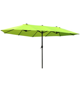 Sunny Sunny Dubbele Parasol met Handzwengel Groen Ovaal 460 x 270 x 240 cm