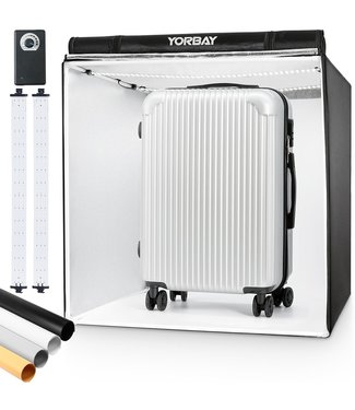 Yorbay Yorbay Fotobox Fotostudio Met Dimbare LED-verlichting 4 Achtergrondfolies - 80 x 80 x 80cm