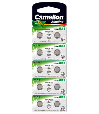 Camelion Camelion Alkaline Knoopcel AG10 / LR54, 1,5 Volt, 0% HG - 10 stuks