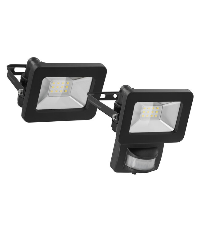 Goobay LED buitenspot met bewegingsmelder zwart, 30W - 2550lm