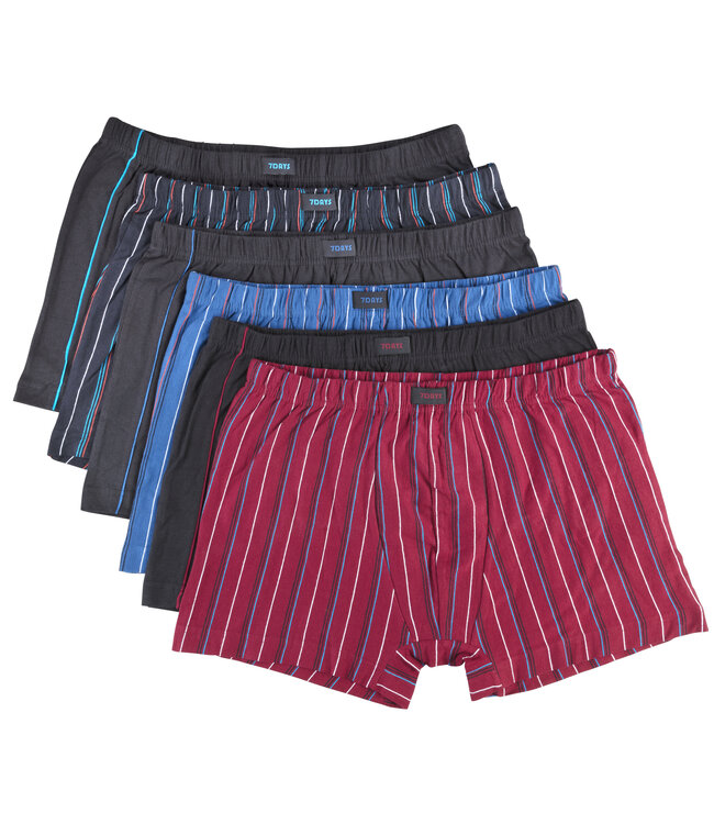 Retro shorts, 6-pack, geassorteerde kleuren, maat 9