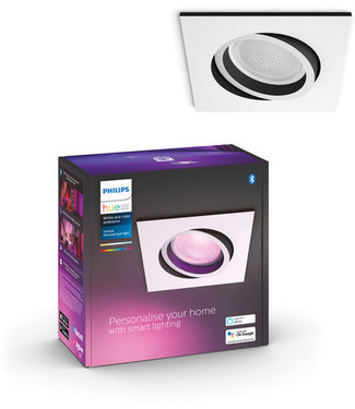 Philips Hue Philips Hue Centura Inbouwspot - White and Color Ambiance - GU10 - Wit - 6W - Vierkant - Bluetooth