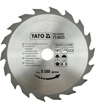 YATO YATO Cirkelzaagblad Ø160 mm - 18 T - binnendiameter 20 mm